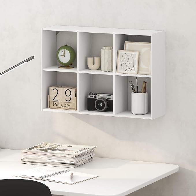 Furinno Rossi 6-Cube Floating Shelves by Furinno-FitsYourSpaceFitsYourBudget