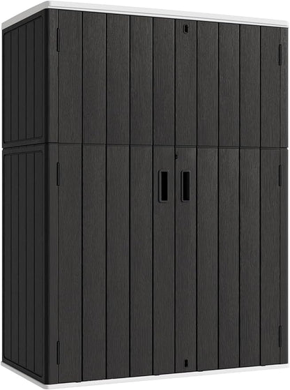 KINYING Outdoor Vertical Storage Shed, 57 Cu.ft Outdoor Storage Cabinet by KINYING