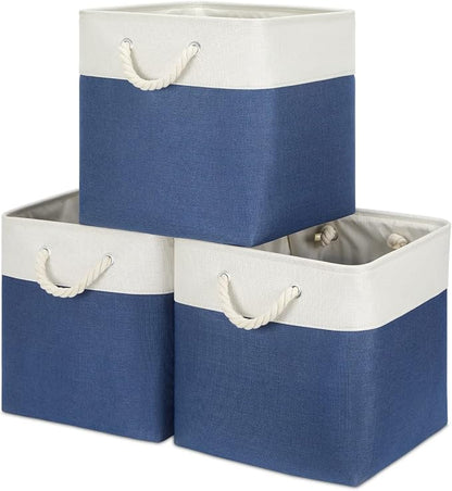 Bidtakay Storage Baskets Large Cube Storage Bins Fabric Baskets by BidtakayBaskets