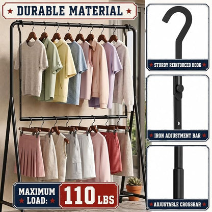 OPKING Hanging Closet Rod Extenders Adjustable Width & Height 1Pack Black | - Image 4