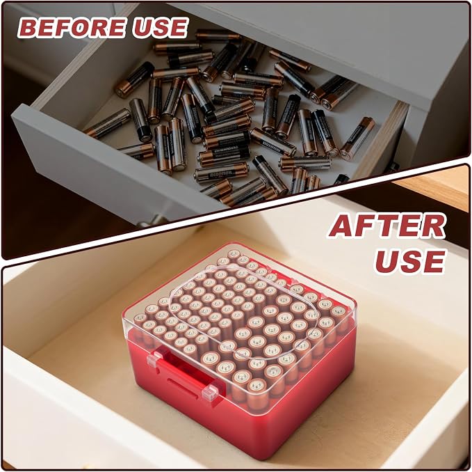 FULLCASE Battery Storage Organizer Box, Holder Container - Image 6