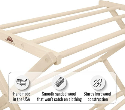 Pennsylvania Woodworks Premium American Maple Clothes Drying Rack - Image 9