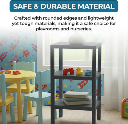 Honey-Can-Do 3-Tier Plastic Storage Shelf, Freestanding, closet or office - Image 5