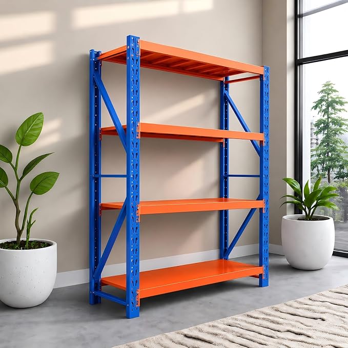 Heavy Duty Warehouse Shelving 4-Tier Industrial Steel Storage Shelves, 2600LB by Unknown