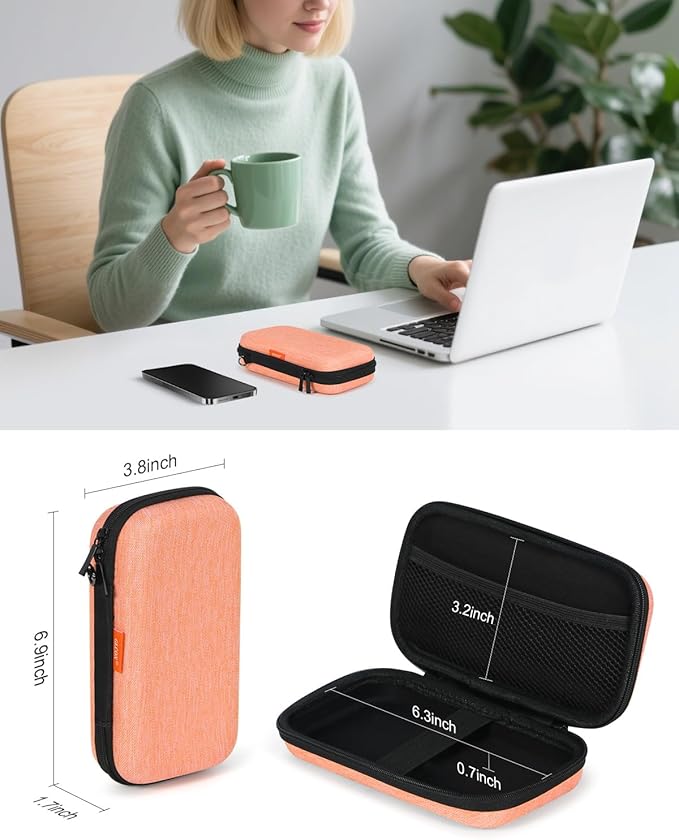 Light-Orange Small Carrying Case Universal Travel Case - Image 2