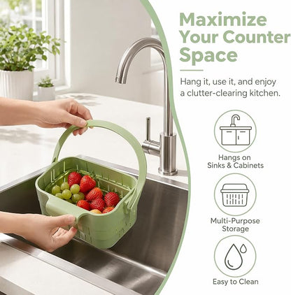 Foldable Sink Strainer Hanging Sink Drain Basket Kitchen Strainer Basket | - Image 4
