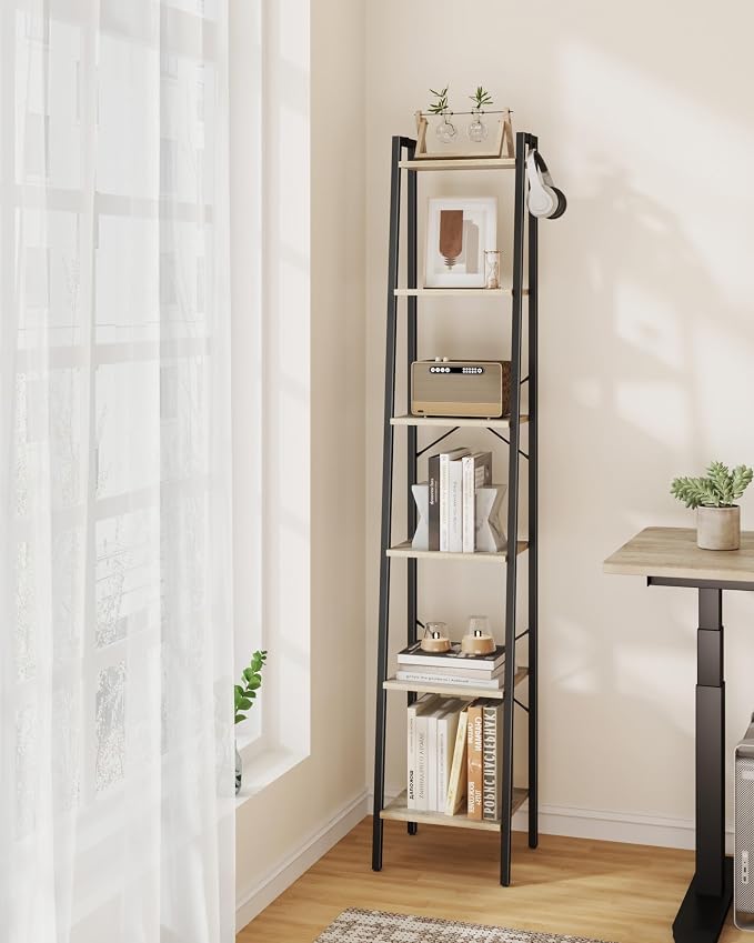 Hzuaneri Ladder Shelf, Freestanding Corner Storage Shelf | Bookcase - Image 8