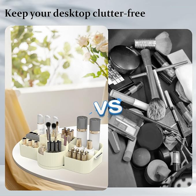 Rotating Makeup Organizer Cosmetic Display Case, Used - Image 4