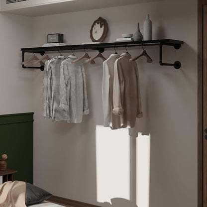 Clothes Rack 70in, Wall Mounted Garment Racks - Image 5