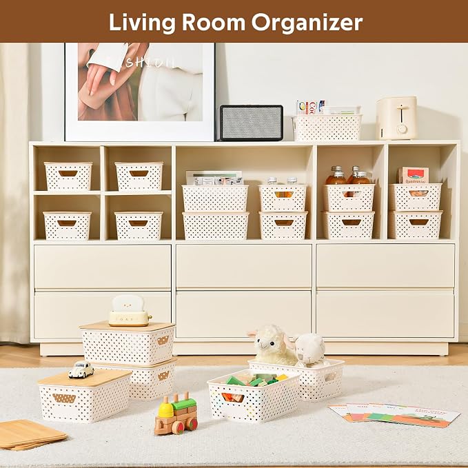 8 Pack Plastic Storage Bins - Image 5