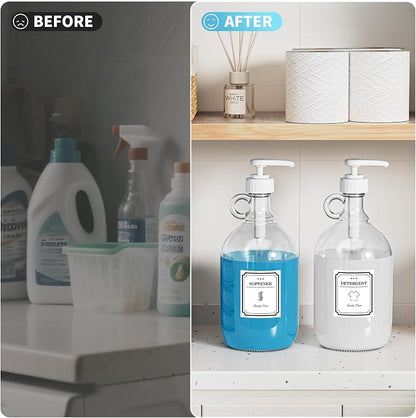 Laundry Detergent Dispenser, 64oz Fabric Softener Dispenser, Glass Liquid - Image 6