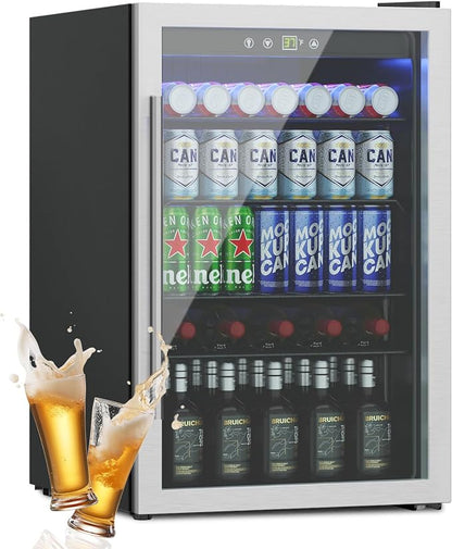 145 Can Freestanding Beverage Refrigerator, 4.5Cu. Ft Mini Fridge by Stopsad