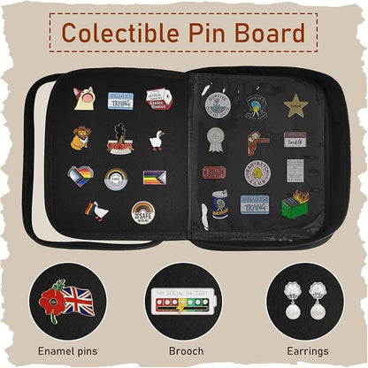 FR Multi-Function Enamel Pin Display Book, Detachable Binder Pin Bag - Image 4
