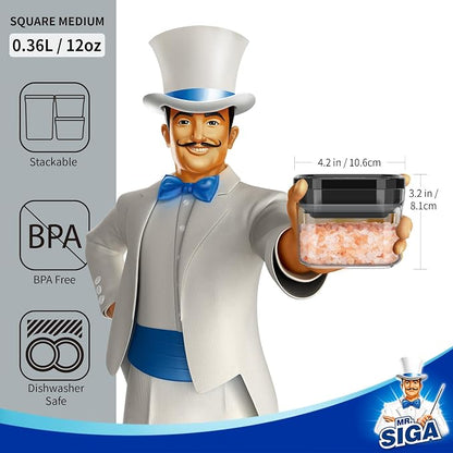 MR.SIGA 4 Pack Airtight Food Storage Container Set, BPA Free Kitchen Pantry - Image 3
