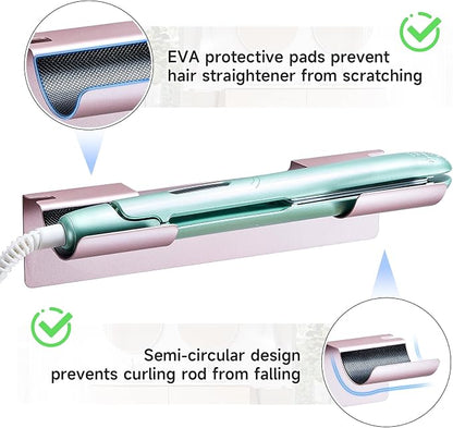 2 PCS Wall Mount Curling Iron Holder and Hair Tool Organizer - Image 7