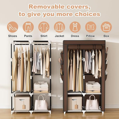 VTRIN Portable Closet Wardrobe for Hanging Clothes - Image 5