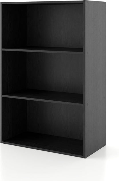 Homes: Inside + Out Apexa 3-Tier Cube Storage Organizer Shelves, Stackable Wood by HOMESInsideOut