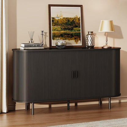 Buffet Sideboard Cabinet with Storage, Modern Accent Coffee Bar Console Table - Image 7