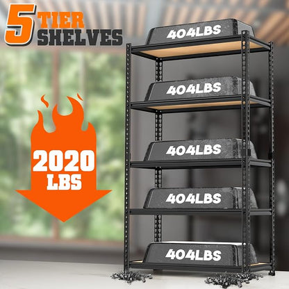 LEVELEVE 5-Tier Storage Shelving Unit, - Image 4