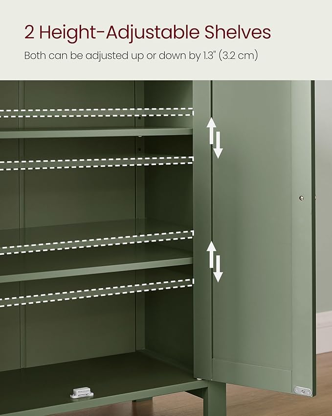 VASAGLE Bathroom Floor Storage Cabinet, Bathroom Storage Unit - Image 4