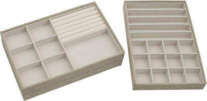 Household Essentials Stackable Jewelry Trays, 3 Varieties, Space - Image 4