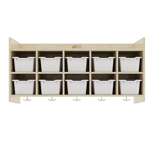 ECR4Kids 10-Section Hanging Coat Locker - Image 7