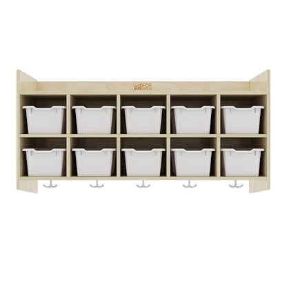 ECR4Kids 10-Section Hanging Coat Locker - Image 7