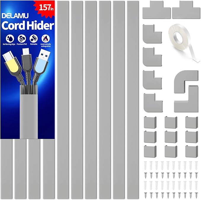 Cord Hider, 157in Delamu Wire Covers by DELAMU