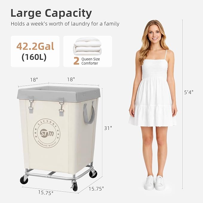 STORAGE MANIAC Commercial Laundry Hamper - Image 3