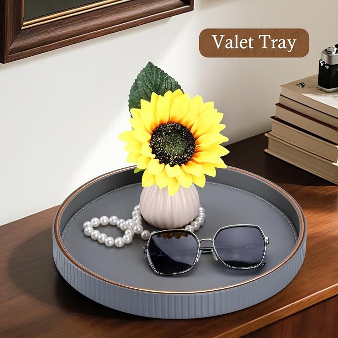 GORESE 12" Round Coffee Table Tray - Image 3