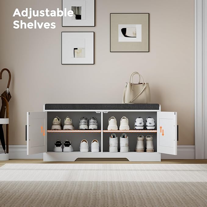 Homleke 2-Tier Storage Bench, Shoe Bench - Image 6