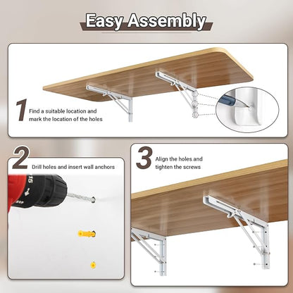 Wall Mounted Folding Table 47.2”L x 19.7”W, Laundry Folding Table - Image 5
