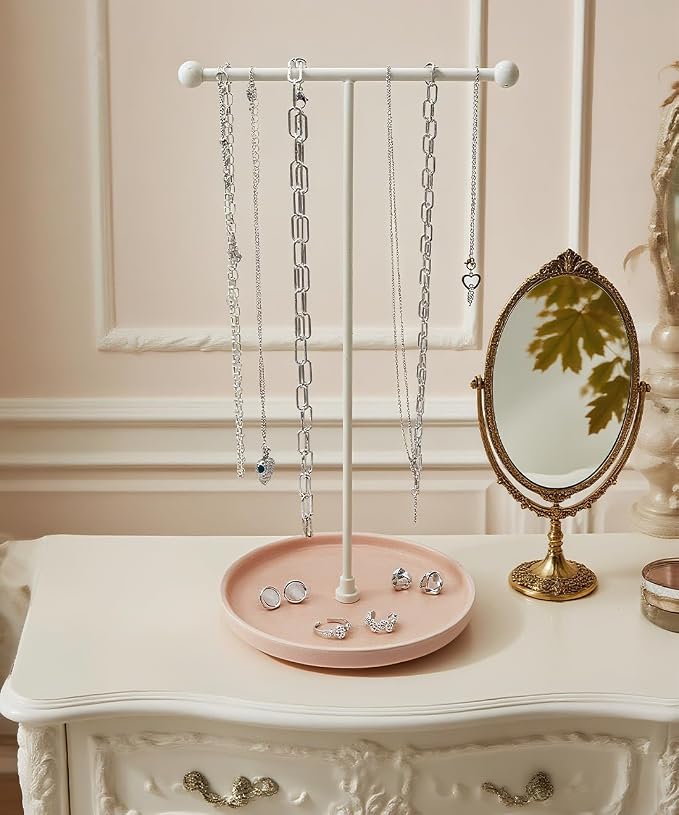 VROOMIUM Necklace Holder Stand - 6in Ceramic Base X 1ft Height - Image 7