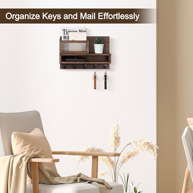 Key Holder for Wall, Mail Organizer Wall Mount - Image 3