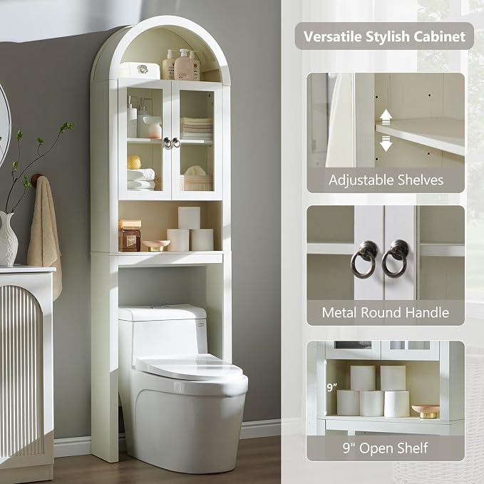 IFGET Arched Over The Toilet Storage Cabinet - Image 5