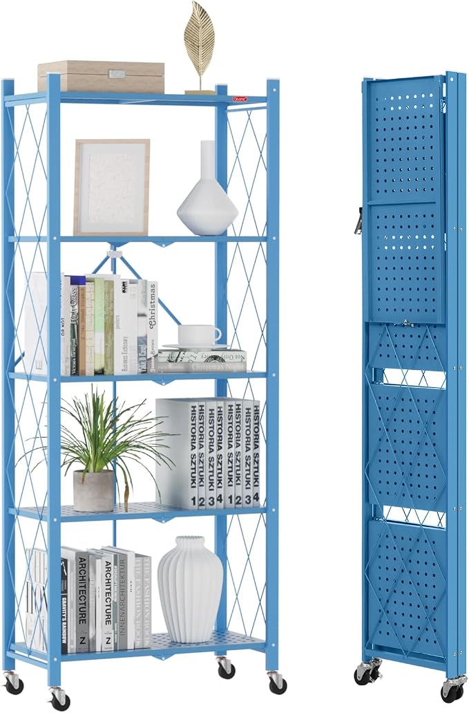 DEANIC 5-Shelf Folding Bookcase by ShowNow