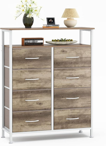 DUMOS Tall 8 Drawer Dresser for Bedroom, Storage Chest of Drawers Cabinet | by DumosLifestyle