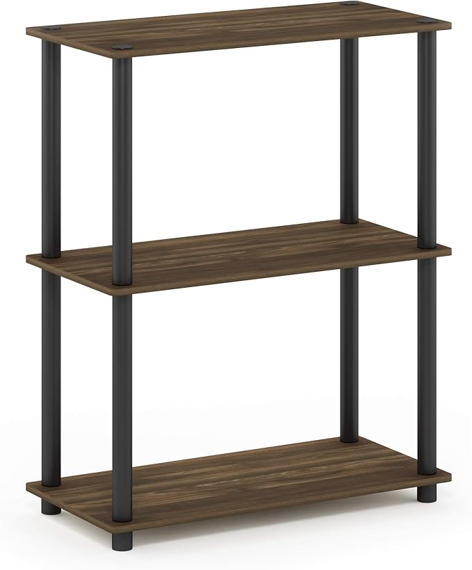 Furinno TURN-N-TUBE Storage Shelves, 3-Tier Book Shelf, Corner Shelf, Toolless - Image 4