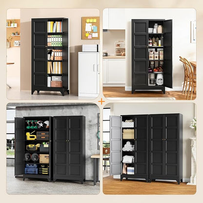 Yizosh Metal Pantry Cabinet, - Image 9