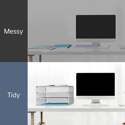 DALTACK 3 Tier Letter Tray Paper Organizer - Image 5