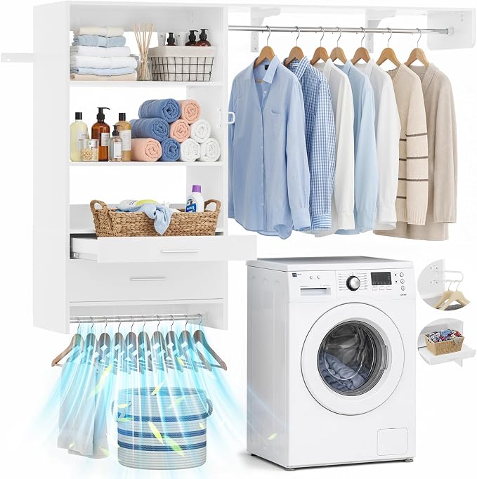 Armocity 60" Wall Mounted Laundry Room Organization by Armocity