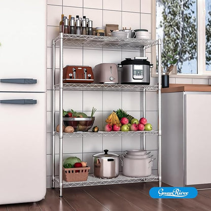 4-Shelf Adjustable Metal Shelf Wire Shelving Unit Storage Rack Display Shelf - Image 6