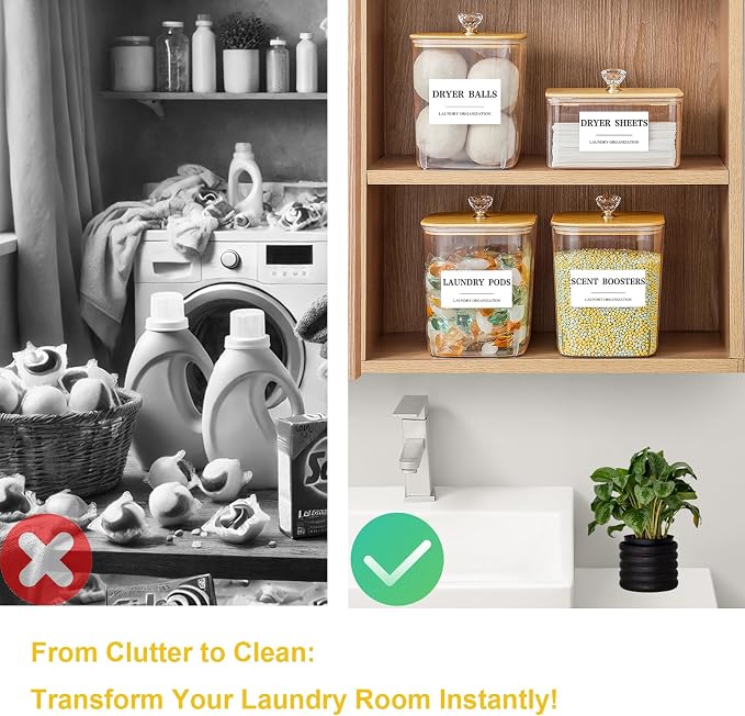 3 Pack Plastic Laundry Pods Container & Dryer Sheet Holder - Image 6
