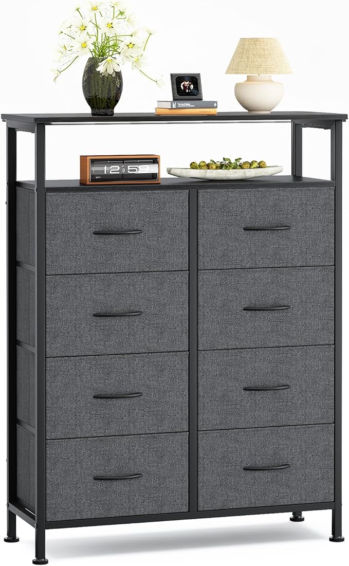 DUMOS Tall 8 Drawer Dresser for Bedroom, Storage Chest of Drawers Cabinet | by DumosLifestyle
