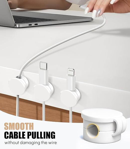 6 Pack Silicone Cord Organizer, Adjustable Magnetic Cable Clips, Strong - Image 5