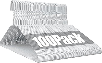 Wire Metal Clothes Hangers Bulk 100 Pack, 16 Inch 12 Gauge Standard Size by Fotoumgl