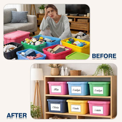 H4D 24 Pack labels for Storage Bins, Waterproof & Removable Labels for Storage - Image 5