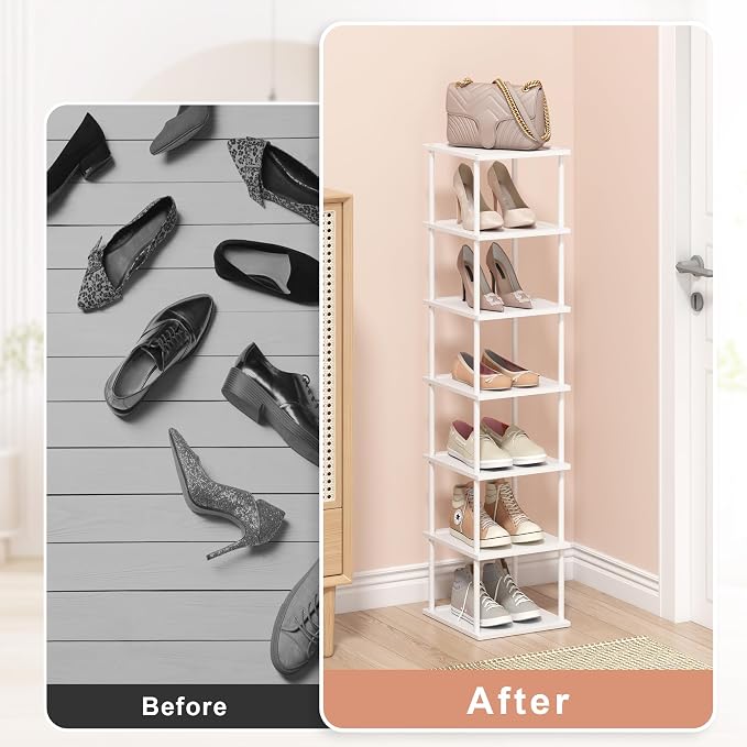 Bamboo Free Standing Shoe Rack Shelf Multi Tier Tall Wooden Stackable Shoes - Image 4