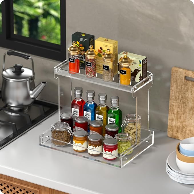 NPPLUS Bathroom Countertop Organizer, 2-Tier Clear Acrylic Counter Storage Shelf - Image 5