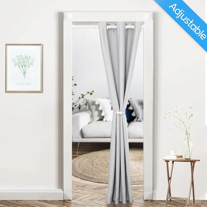 Tension Curtain Rod White Tension Rod 2pcs Spring Curtain Rod Non Slip Tension - Image 4